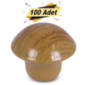 Mantar Düğme Kulp Çekmece Dolap Dolabı Kapak Kulpu Kulpları Kulbu Kayın (100 ADET) Mobilya Mutfak thumbnail 1