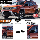 Dacia Duster 2 2018 Sonrası Batman Yarasa Ayna Kapağı Piano Black ABS Plastik - 1