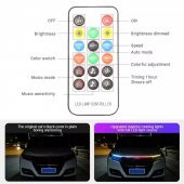 DRL Ön Kaput Gündüz Ledi App ve Kumanda Kontrol 1.5 Metre RGB Led Şerit Golf 8 Dizayn - 3