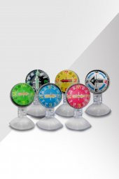 ŞüsCarOto Araç İçi Vantuzlu Pusula Seti Orta Boy 6lı Ayarlı Nostalji Renkli - 4