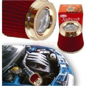 Carub Performans ve Ses Arttırıcı Açık Hava Filtresi +6 Hp Kapalı Tip Kırmızı Aparatlı Üniversal - 1