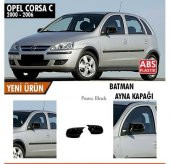 Opel Corsa C 2000-2006 Batman Yarasa Ayna Kapağı Piano Black ABS Plastik - 1