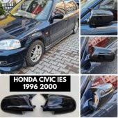 Honda Civic İES EK 1996-2000 Batman Yarasa Ayna Kapağı Piano Black ABS Plastik - 2