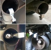 Üniversal Egzoz Islık Aparatı Egzoz Ucu Turbo Sesi Large 29 mm KROM - 3
