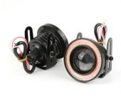 Üniversal Mercekli Angel Sis Farı Metal Su Geçirmez 76 mm Kırmızı Halkalı Angel Eyes - 5