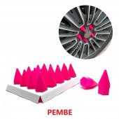 Sivri Mermi Bijon Kapağı Sökme Aparatlı 20 li Set 17 mm-19 mm PEMBE - 1