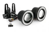 Üniversal Mercekli Angel Sis Farı Metal Su Geçirmez 76 mm Kırmızı Halkalı Angel Eyes - 7