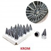 Sivri Mermi Bijon Kapağı Sökme Aparatlı 20 li Set 17 mm-19 mm KROM - 1