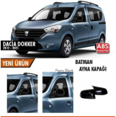 Dacia Dokker 2012-2021 Batman Yarasa Ayna Kapağı Piano Black ABS Plastik - 1