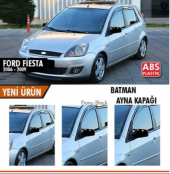 Ford Fiesta 2006-2008 Batman Yarasa Ayna Kapağı Piano Black ABS Plastik - 1