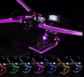 Araç İçi App Kontrollü RGB Atmosfer Ambiyans Led Neon Lamba 5 Parça 6 Metre thumbnail 3