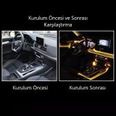 Araç İçi App Kontrollü RGB Atmosfer Ambiyans Led Neon Lamba 5 Parça 6 Metre thumbnail 8