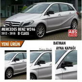 Mercedes Benz W246 2012-2018 Batman Yarasa Ayna Kapağı Piano Black ABS Plastik thumbnail 1