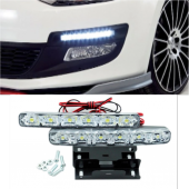 6 Ledli Gündüz Farı Gündüz Ledi DRL Led Lamba 18W Su Geçirmez - 1