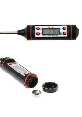 Gıda Termometresi 24 cm Uzun Problu Dijital Termometre Kalem Tip Mutfak Yemek Sıcaklık Ölçme Cihazı Süt Mama Çorba Termometresi - 4