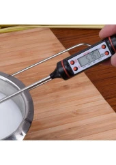 Gıda Termometresi 24 cm Uzun Problu Dijital Termometre Kalem Tip Mutfak Yemek Sıcaklık Ölçme Cihazı Süt Mama Çorba Termometresi - 5