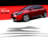 Renault Clio 4 Hb Krom Yan Kapı Çıtası 4 Parça 2012 ve Üzeri - 1