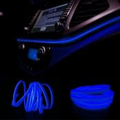 Araç Araba İçi Torpido Ledi Renkli İp Neon Led 2 Metre Mavi - 2