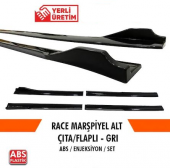 Üniversal Piano Black Kulaklı Flaplı Marşpiyel Lipi Bıçağı Gri - 1