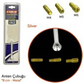 Carub Üniversal Tepe Anten Çubuk Metal 8 cm Gümüş - 2