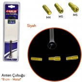 Carub Üniversal Tepe Anten Çubuk Metal 8 cm Siyah-Gümüş - 3
