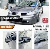 Renault Megane 2 2002-2009 Batman Yarasa Ayna Kapağı Piano Black ABS Plastik - 1