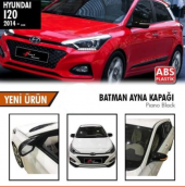 Hyundai İ20 2014 Sonrası Sinyalli Batman Yarasa Ayna Kapağı Piano Black ABS Plastik thumbnail 1