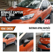 Renault Captur 2013-2017 Batman Yarasa Ayna Kapağı Piano Black ABS Plastik thumbnail 1