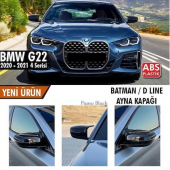 BMW G22-G23-G26 4 Serisi Batman Yarasa Ayna Kapağı Piano Black ABS Plastik - 1