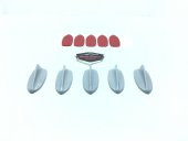 5 li Mini Shark Balina Anten Seti Balık Sırtı Süs Anten Gri - 2