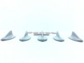 5 li Mini Shark Balina Anten Seti Balık Sırtı Süs Anten Gri - 3