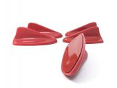 5 li Mini Shark Balina Anten Seti Balık Sırtı Süs Anten Kırmızı - 1