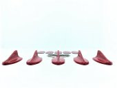 5 li Mini Shark Balina Anten Seti Balık Sırtı Süs Anten Kırmızı - 2