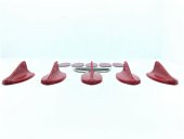 5 li Mini Shark Balina Anten Seti Balık Sırtı Süs Anten Kırmızı - 4