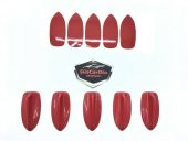 5 li Mini Shark Balina Anten Seti Balık Sırtı Süs Anten Kırmızı - 5