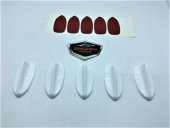 5 li Mini Shark Balina Anten Seti Balık Sırtı Süs Anten Beyaz - 5