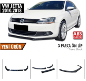 Vw Jetta 10-18 Arası Esnek 3 Parça ABS Lip Piano Black 3 Parça Lip - 1