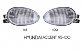 Hyundai Accent Yumurta Kasa 95-00 Sis Lambası Takımı Beyaz 2 Adet - 1