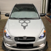 Hyundai Accent Era 2006-2012 Batman Yarasa Ayna Kapağı Piano Black ABS Plastik - 1