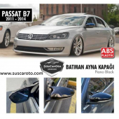 Vw Passat B7 2010-2014 Batman Yarasa Ayna Kapağı Piano Black ABS Plastik thumbnail 1