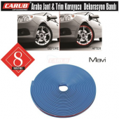 Carub Araba Jant Fitili Lastik Jant Trim Bandı 8 Metre MAVİ - 1