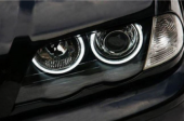 BMW E46 318 320 325 330 CCFL Angel Eyes Beyaz Encıl Seti Far Halkası - 1