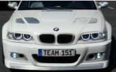 BMW E46 318 320 325 330 CCFL Angel Eyes Beyaz Encıl Seti Far Halkası - 3