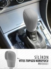 Volkswagen Seat Skoda Golf DSG Silikon Vites Topuz Kılıfı Gri - 1