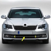Skoda Superb 2 2014-2015 Ön Tampon Orta Izgara Krom Çıtası 3T0853551A thumbnail 1
