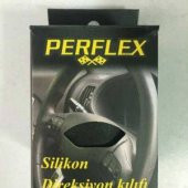 PERFLEX SİLİKON DESENLİ DİREKSİYON KILIFI  SİYAH - 2