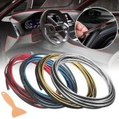 Araç İçi 5 M Fitilli Torpido İp Şerit Dekor Fitil Aparatlı MOR - 2