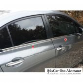 Honda Civic 2006-2011 Sedan Krom Cam Çıtası 4 Kapı 6 Parça P.Çelik - 4