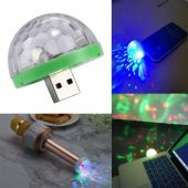 Müziğe Ve Sese Duyarlı Usb Girişli Araç İçi Mini Disko Topu Parti - 2