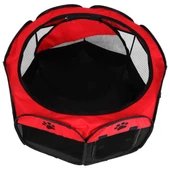 Kedi Köpek Oyun Park Alanı 80x80x58 cm Patili Kırmızı - 4
